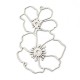 Breloque Fleur Double en acier inoxydable