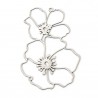Breloque Fleur Double en acier inoxydable