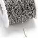 Chaîne Forçat N°04 en acier inoxydable 3 x 2.5 mm
