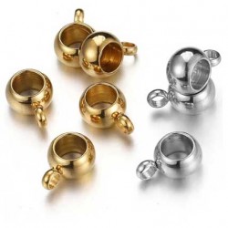 Bélière N°02 Acier Inoxydable 9x6 mm anneau fermé