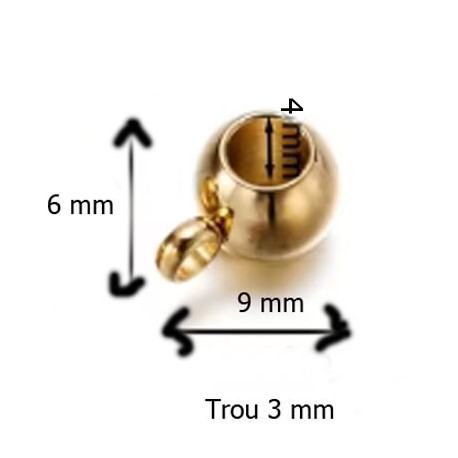 Bélière N°02 Acier Inoxydable 9x6 mm