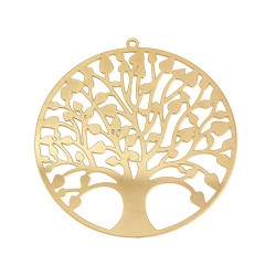 Breloque Arbre De Vie 48x45 mm Acier Inoxydable
