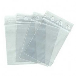 10 Sachets Zip plastique transparent