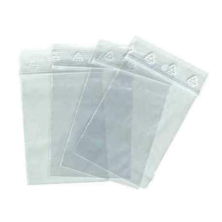 10 Sachets Zip plastique transparent