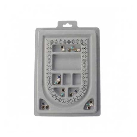 Plateau Pour Assembler Vos Montages De Perles Et Organisateur Gris 23 x 16 cm en plastique