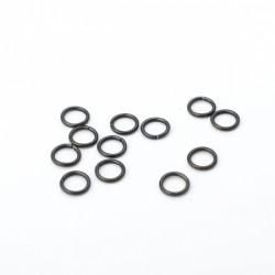 10 Anneaux de jonction ouvert 07 mm Inoxydable noir N°01