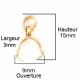 Bélière à pincer en Acier Inoxydable 3 x 15 mm 