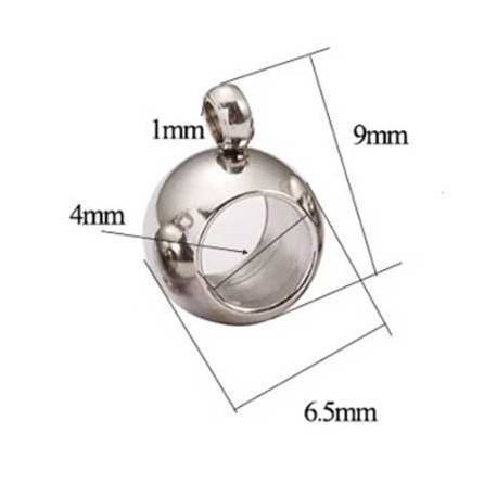 Bélière N°04 Acier Inoxydable 9x6.5 mm