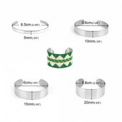 Bracelet Manchette Jonc en Acier Inoxydable