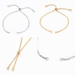 Bracelet Coulissant Acier Inoxydable Chaine N°02