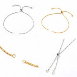 Bracelet Coulissant Acier Inoxydable Chaine N°05
