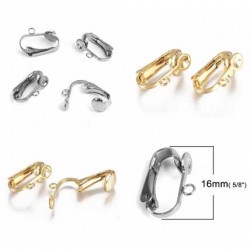 Support Boucle d'oreille Clip en Acier Inoxydable N°01