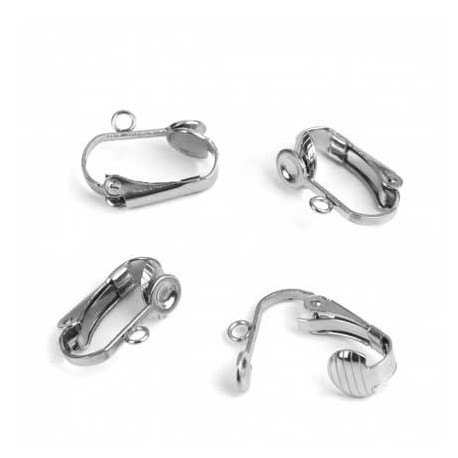 Support Boucle d'oreille Clip en Acier Inoxydable N°01