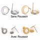 Support Boucle d'oreille puce ronde 10 mm acier inoxydable N°04
