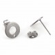 Support Boucle d'oreille puce ronde 10 mm acier inoxydable N°04