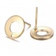 Support Boucle d'oreille puce ronde 10 mm acier inoxydable N°04