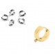 Support boucle d'oreille créole en acier inoxydable n°04 x 1 paire