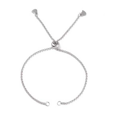 Support Bracelet Coulissant Acier Inoxydable Chaine Rolo N°01