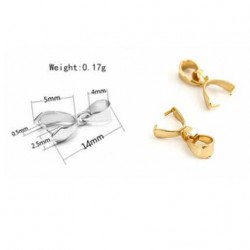 Bélière à pincer en acier inoxydable 2.5 x 14 mm N°01