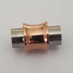 Fermoir aimanté Inoxydable 06 mm Argent et Doré N°09