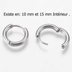 Support Boucle d'oreille Créole Huggie Acier Inoxydable