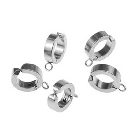 Support boucle d'oreille clip en acier inoxydable n°03