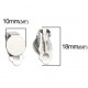 Support Boucle d'oreille Clips Plateau Acier Inoxydable N°03
