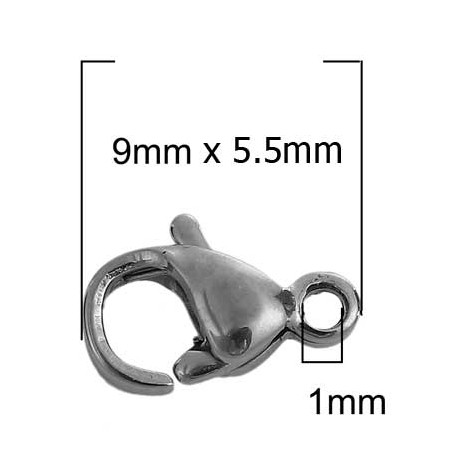 1 Fermoir Acier Inoxydable Mousqueton