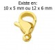 10 Fermoirs Acier Inoxydable Mousqueton 12 x 07 mm.