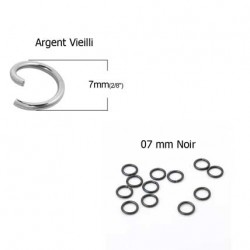 10 Anneaux de jonction ouvert 07 mm Inoxydable
