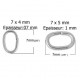 10 Anneaux de jonction ovale ouvert Inoxydable