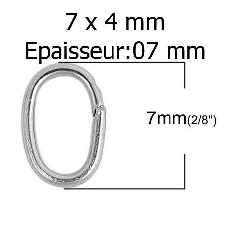 10 Anneaux de jonction ovale ouvert Inoxydable