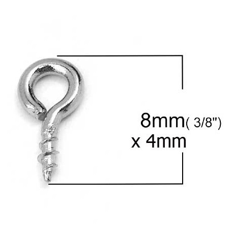 10 Pitons à Vis Acier Inoxydable 304