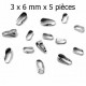 Bélières à pincer en Acier Inoxydable Argent N°03
