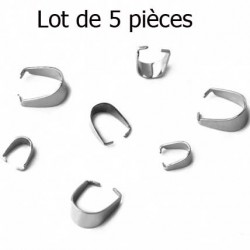 Bélière à pincer en Acier Inoxydable Argent N°02