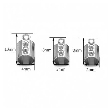 1 embout à écraser pincer plier en acier inoxydable