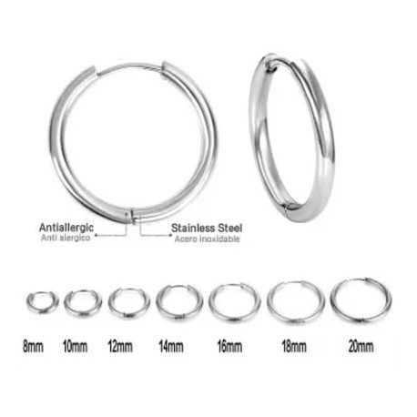 Support Boucle d'oreille Créole Huggie Acier Inoxydable