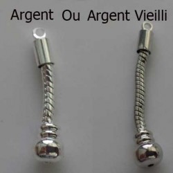 Tige sans pas de vis Argent Ou Argent Vieilli