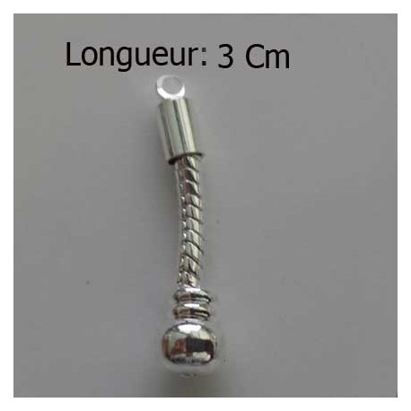 Tige sans pas de vis Argent ou Argent Vieilli