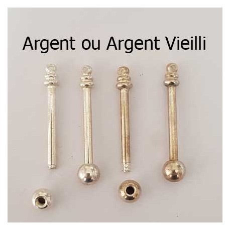 Tige épais 1 Anneaux pas de vis