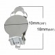 10 Supports Boucles d'oreilles Clips Plateau N°04
