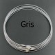 Collier tour de cou fil câblé rigide gris fermoir à visser N°01