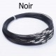 colliers tour de cou fil câblé rigide noir ou or fermoir à visser N°01