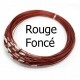 collier tour de cou fil câblé rigide rouge foncé fermoir à visser N°01