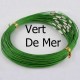 collier tour de cou fil câblé rigide vert ou violet fermoir à visser N°01