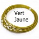 collier tour de cou fil câblé rigide vert ou violet fermoir à visser N°01