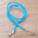 Collier ruban organza N°01 et cordon enduit ciré