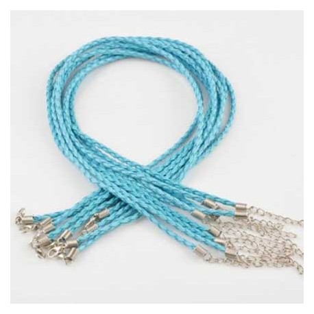 Cordon tressé tour de cou Collier 3 mm de diamètre