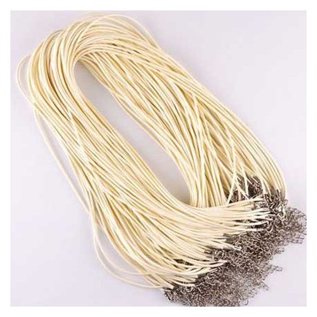 1 Collier tour de cou cordon simili cuir diamètre 1.5 mm 40 cm