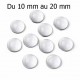 Cabochon Rond 10 mm au 20 mm en verre loupe transparent